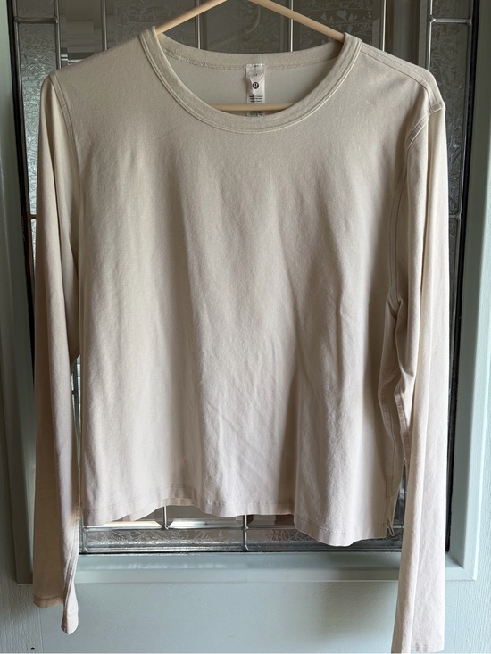 lululemon athletica Tops - 3. Size 12 LULULEMON Bone Longsleeve Waist-length Shirt